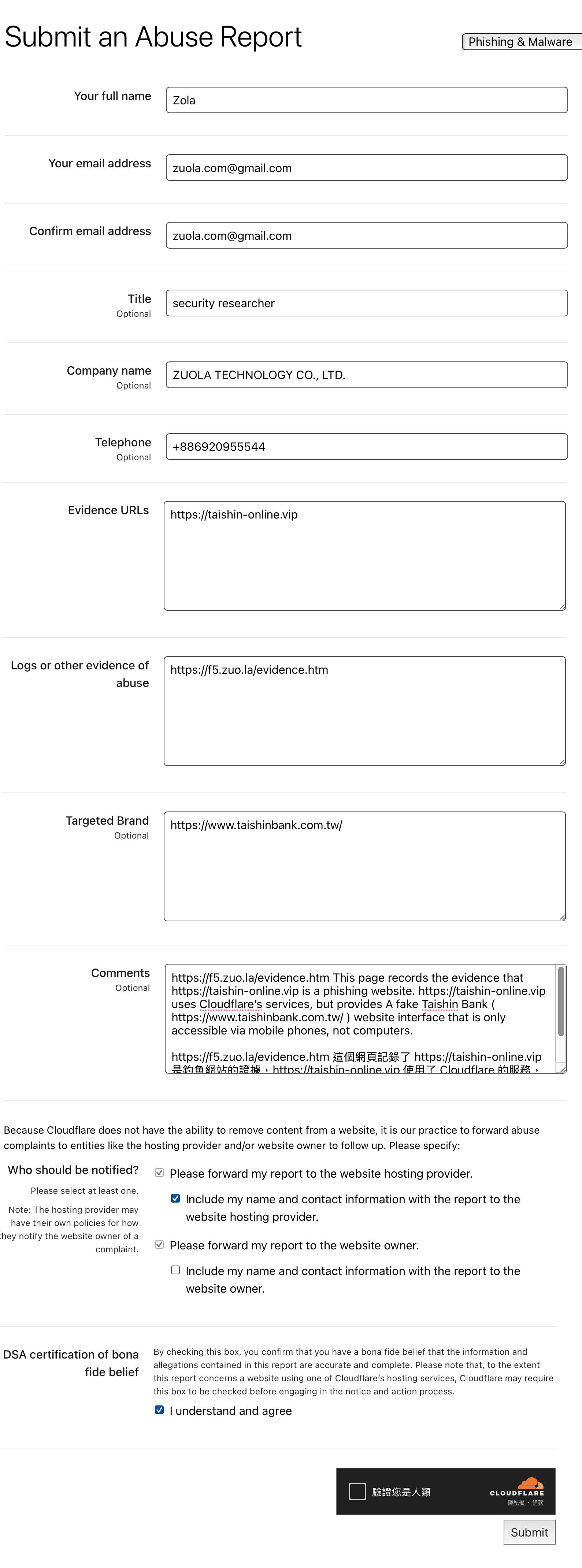 Report on Cloudflare