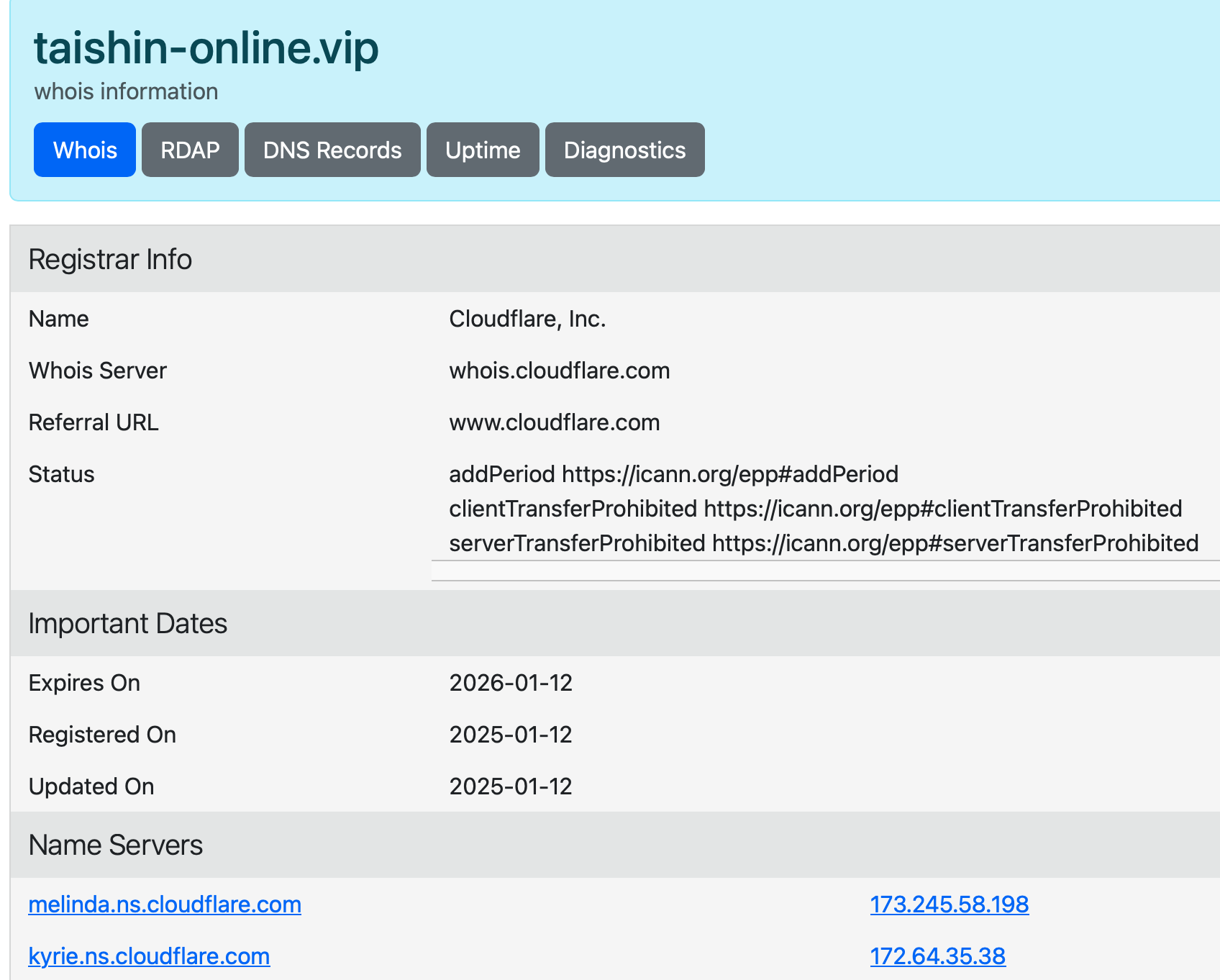 WHOIS Info